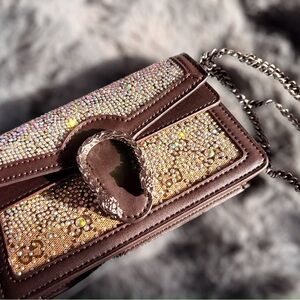 Crystal Embellished Wallet/Wallet on a chain